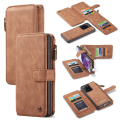 Miniatyrbilde 1 av 11: CASEME Samsung Galaxy S20 Ultra Retro Lær Lommebok-deksel - Brun Brown