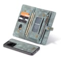 Miniatyrbild 2 av 9: CASEME Samsung Galaxy S20 Ultra Retro läder plånboksfodral - Blå Blå