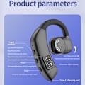 Miniatyrbild 7 av 9: X30 Bluetooth 5.4 Single in-Ear hörlurar Trådlös Hook - Svart Svart
