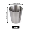 Miniatyrbillede 4 af 10: Rustfrit stål Shot Glas Snaps Glassæt 4 STK med etui til camping/picnic Silver