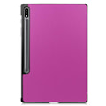 Miniatyrbillede 3 af 9: Tri-fold Stand Smart Case for Samsung Galaxy Tab S7 Plus / S8 Plus - Purple Purple