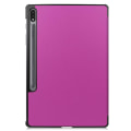 Pikkukuva 3 / 9: Tri-fold Stand Smart Case for Samsung Galaxy Tab S7 Plus / S8 Plus - Purple Purple
