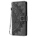 Miniatyrbillede 3 af 7: Til Samsung Galaxy S25 Ultra tegnebogscover Cover Shell Mandala Blomstermønster Grey