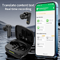 Miniatyrbillede 4 af 7: B19 150 Sprog Oversættelses Oversætter Smart Stemme Bluetooth In-Ear Hovedtelefoner Hvid White