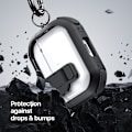 Miniatyrbild 10 av 11: DUX DUCIS För AirPods 4 Fodral PC+TPU Bluetooth Fodral / Skal med krok Svart