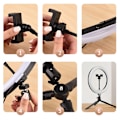 Miniatyrbillede 7 af 7: Selfie Ring Light Holder Lazy Bracket LED Light Live Stream Vlog White