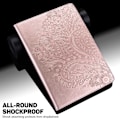 Miniatyrbild 8 av 10: Apple iPad 10.9 2022 Vikbart fodral korthållare Blommor - Rose Gold Rosa guld