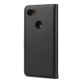 Miniatyrbillede 4 af 11: Google Pixel 3a ægte læder telefonskal med stativ Black