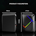 Miniatyrbild 8 av 11: DARK ALIEN USB Stationära Högtalare Dator Laptop Subwoofer RGB Svart