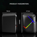 Miniatyrbilde 8 av 11: DARK ALIEN USB-høyttalere for skrivebord, datamaskin, bærbar PC, subwoofer med RGB Black
