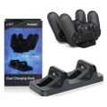 Pikkukuva 1 / 6: DOBE Dual Charging Dock Station for PS4 Wireless Controllers Black