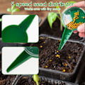 Miniatyrbild 7 av 9: 6 st / Set Plast Fröspridare Kit 5-Hastighet Rund Planter Dibber Frödispenser Röd