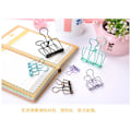 Pikkukuva 3 / 11: 3 Pcs Hollow Metal Binder Clips Home Office Paper Holder Small - Mixed Colours Gold