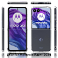 Pikkukuva 7 / 7: Motorola Razr 50 Ultra 5G Kotelo TPU+Akrääli Läpinäkyvä Puhelimen Suojakuori, Integroitu Muotoilu Transparent