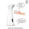 Miniatyrbillede 4 af 6: 200 ML husholdningsautomatisk flydende sæbedispenser berøringsfri sensor White