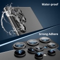 Miniatyrbilde 3 av 7: ENKAY For Samsung Galaxy S24 Ultra Kameralinsebeskytter Aluminiumlegering + Herdet Glass Black