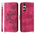 Miniatyrbilde 7 av 10: Etui med blomstermønster og lommebok for Samsung Galaxy A16 5G / A16 4G Red