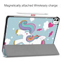Miniatyrbild 2 av 7: Till iPad Pro 11 (2024) Slim fit tri-fold fodral - Unicorn multifärg