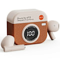 Miniatyrbild 1 av 8: Retro Kameradesign Bluetooth hörlurar Brusreducering In-Ear Hörlurar - Brun Brun