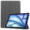 Miniatyrbillede 1 af 9: Til iPad Air 11 (2024) Etui Tre-fold Stativ Tablet Cover - Grå Grey