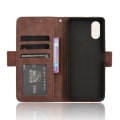 Pikkukuva 7 / 7: Sony Xperia 10 VI Kotelo PU-nahkainen Flip Folio Puhelimen Suojakotelo Useilla Korteilla Brown