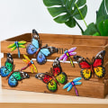 Pikkukuva 2 / 7: Art 3D Butterfly Seinään ripustettava sisustus Puutarhapihan kotikoriste - punainen- Red