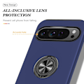Pikkukuva 2 / 7: Google Pixel 9 / Pixel 9 Pro sormenrengasjalustan hybridikotelo Blue