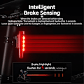 Miniatyrbillede 11 af 11: WEST BIKING Cykellaser baglygte Bremseinduktionslampe Red