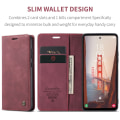 Pikkukuva 2 / 8: CASEME Retro Lompakkokotelo Samsung Galaxy S23 FE - Viininpunainen Red