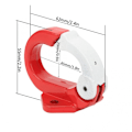 Pikkukuva 2 / 9: Universaali skootterikoukkuripustin Xiaomi Mijia M365/M365 Prolle - punainen Red