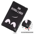 Miniatyrbillede 4 af 6: Tri-fold Stand Case for Huawei MatePad T8 - Do not Touch Me Black