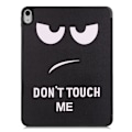 Miniatyrbild 3 av 9: Apple iPad Air (2020) (2022) Slim fit tri-fold fodral - Don't Touch Me Svart