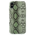 Miniatyrbilde 1 av 5: iPhone X-deksel Snake Skin Pattern - Grønn Gold