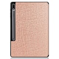 Pikkukuva 2 / 9: Kolminkertainen teline älykotelo Samsung Galaxy Tab S7 Plus / S8 Plus Gold