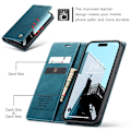 Miniatyrbillede 7 af 8: CASEME Retro tegnebog taske til iPhone 15 Pro - Blå Blue