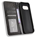 Miniatyrbillede 5 af 7: Til Google Pixel 9A Stand Phone Case Fuld Protection Pung Cover - Sort Black