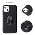 Miniatyrbillede 5 af 8: iPhone 13 Mini Finger Ring TPU Hybrid Case Kickstand Black