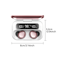 Miniatyrbillede 8 af 9: Q26 Bluetooth headset Digital Display In-Ear trådløse hovedtelefoner PowerBank funktion - Lyserød Pink