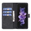 Miniatyrbild 2 av 7: BINFEN COLOR för Samsung Galaxy Z Fold6 5G Skal i PU-läder med Geometriskt Mönster - Svart Svart