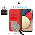 Pikkukuva 7 / 7: HAZNEH Google Pixel 9A Lompakkokotelo Litchi-kuvio Puhelinkotelo Red