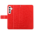Miniatyrbillede 4 af 7: Til Samsung Galaxy A16 5G / A16 4G Cover med Kortlommer og Mandala Mønster Red