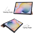 Pikkukuva 3 / 9: Tri-fold Stand Smart Case for Samsung Galaxy Tab S7 Plus / S8 Plus - RoseGold Pink gold