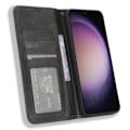 Miniatyrbillede 2 af 6: Wallet Stand Flip-telefonetui til Samsung Galaxy S23 FE- Sort Black