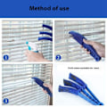 Miniatyrbilde 2 av 11: Rengjøring Air Conditioning Grille Brush Vaskbar Vent Duster med 2 tilleggsutstyr Blue