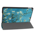 Pikkukuva 6 / 8: Apple iPad 10.2 (2019) Pattern PU kolminkertainen jalusta tablettikotelo - Kukka Multicolor