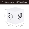 Miniatyrbillede 5 af 10: Timer Digital Display Timer Countdown Alarm 15-20-30-60 Minutes White