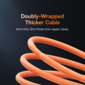 Miniatyrbillede 10 af 11: BASEUS CoolPlay Series 1m USB C Opladerkabel 100W Orange