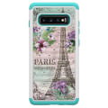 Miniatyrbild 1 av 5: Samsung Galaxy S10+ TPU-Skal Armor Extra Tåligt - Eiffel Tower and Flower Svart