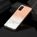 Miniatyrbillede 4 af 4: Marble Pattern IMD TPU Soft Back Case for Samsung Galaxy A41 - Style B Black