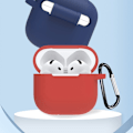 Miniatyrbilde 5 av 8: For AirPods 4 6 i 1 tilbehør Veske Stroppholder Ørekroker Halsstropp Nøkkelring - Mørk blå Blue